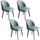 Modern Armless Dining Chairs Black Solid Wood and Metal Frame Side Chair Blue 4 Piece Set Clearhalo 'Dining Chairs' 'Dining Tables & Seating' 'dining_chair' 'furn' 'furn_dining_chair' 'Furniture' 'Kitchen & Dining Furniture' 5530003