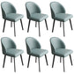 Modern Armless Dining Chairs Black Solid Wood and Metal Frame Side Chair Blue 6 Piece Set Clearhalo 'Dining Chairs' 'Dining Tables & Seating' 'dining_chair' 'furn' 'furn_dining_chair' 'Furniture' 'Kitchen & Dining Furniture' 5530004