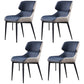 Modern Armless Dining Chairs Faux Leather Wingback Dining Side Chair Blue 4 Piece Set Clearhalo 'Dining Chairs' 'Dining Tables & Seating' 'dining_chair' 'furn' 'furn_dining_chair' 'Furniture' 'Kitchen & Dining Furniture' 5530009