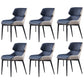 Modern Armless Dining Chairs Faux Leather Wingback Dining Side Chair Blue 6 Piece Set Clearhalo 'Dining Chairs' 'Dining Tables & Seating' 'dining_chair' 'furn' 'furn_dining_chair' 'Furniture' 'Kitchen & Dining Furniture' 5530012