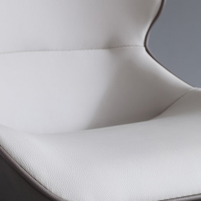 Modern Armless Dining Chairs Faux Leather Wingback Dining Side Chair Clearhalo 'Dining Chairs' 'Dining Tables & Seating' 'dining_chair' 'furn' 'furn_dining_chair' 'Furniture' 'Kitchen & Dining Furniture' 5530017