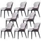 Modern Armless Dining Chairs Faux Leather Wingback Dining Side Chair Cream Gray 8 Piece Set Clearhalo 'Dining Chairs' 'Dining Tables & Seating' 'dining_chair' 'furn' 'furn_dining_chair' 'Furniture' 'Kitchen & Dining Furniture' 5530022