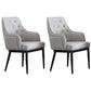 Contemporary Dining Chair Arm Dining Chair with Metal Legs for Kitchen Grey 2 Piece Set Clearhalo 'Dining Chairs' 'Dining Tables & Seating' 'dining_chair' 'furn' 'furn_dining_chair' 'Furniture' 'Kitchen & Dining Furniture' 5530036