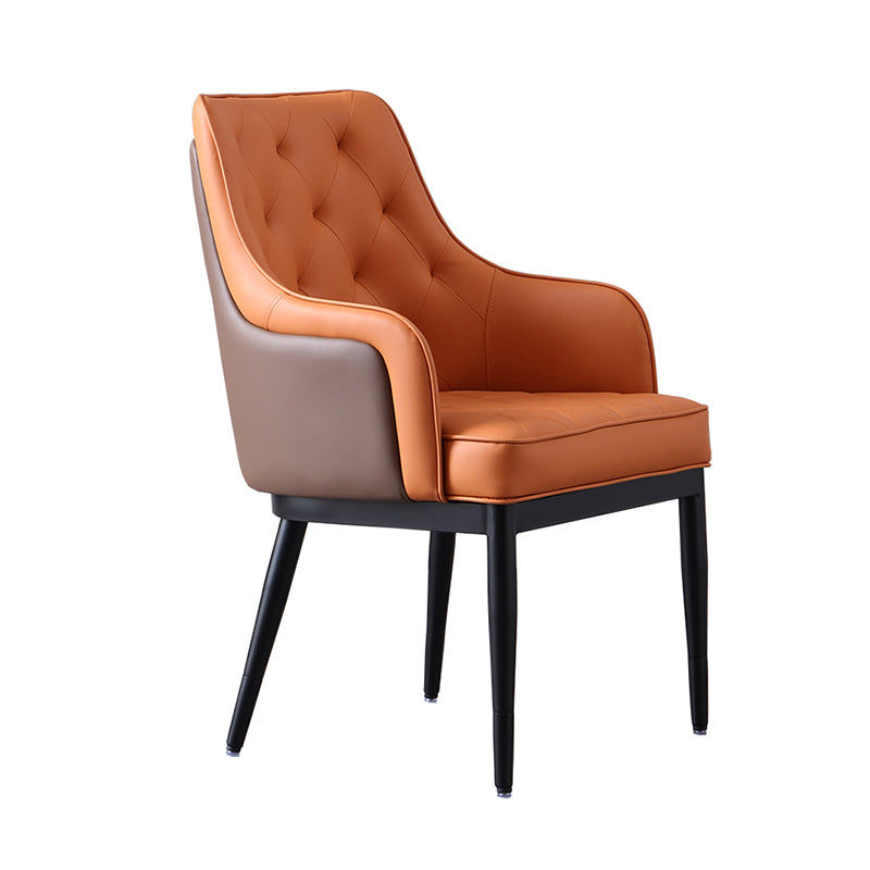 Contemporary Dining Chair Arm Dining Chair with Metal Legs for Kitchen Clearhalo 'Dining Chairs' 'Dining Tables & Seating' 'dining_chair' 'furn' 'furn_dining_chair' 'Furniture' 'Kitchen & Dining Furniture' 5530042