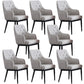 Contemporary Dining Chair Arm Dining Chair with Metal Legs for Kitchen Grey 8 Piece Set Clearhalo 'Dining Chairs' 'Dining Tables & Seating' 'dining_chair' 'furn' 'furn_dining_chair' 'Furniture' 'Kitchen & Dining Furniture' 5530043
