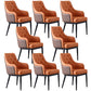 Contemporary Dining Chair Arm Dining Chair with Metal Legs for Kitchen Orange 8 Piece Set Clearhalo 'Dining Chairs' 'Dining Tables & Seating' 'dining_chair' 'furn' 'furn_dining_chair' 'Furniture' 'Kitchen & Dining Furniture' 5530053