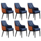 Contemporary Dining Chair Arm Dining Chair with Metal Legs for Kitchen Blue 6 Piece Set Clearhalo 'Dining Chairs' 'Dining Tables & Seating' 'dining_chair' 'furn' 'furn_dining_chair' 'Furniture' 'Kitchen & Dining Furniture' 5530058