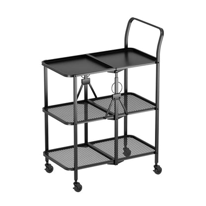 35.43" High Rolling Contemporary Prep Table Metal Prep Table