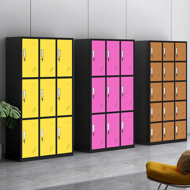 Gabinete de almacenamiento con bisagras de armario de armario de acero contemporáneo para el hogar