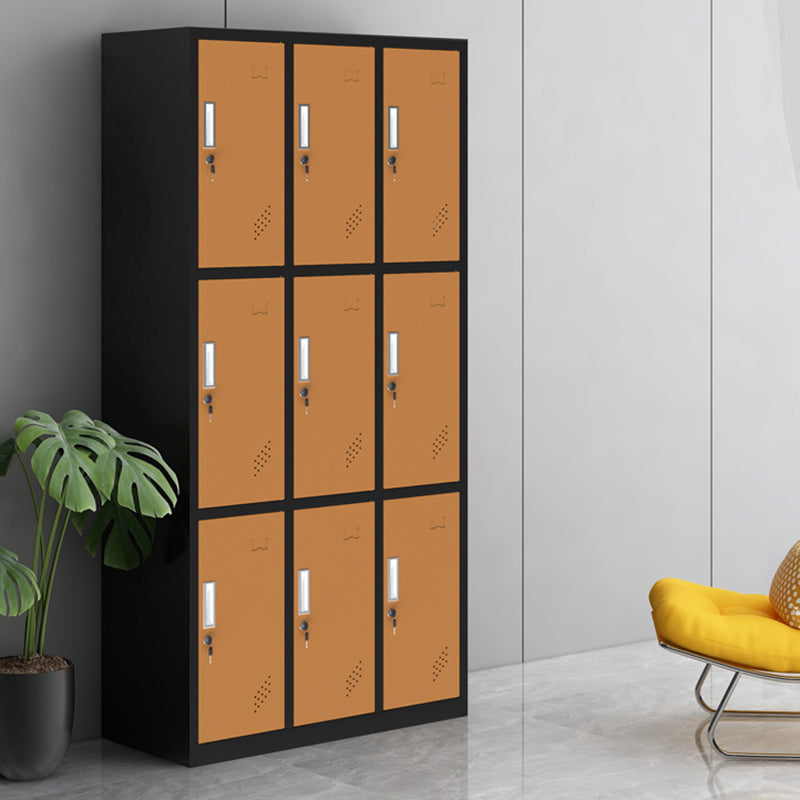 Gabinete de almacenamiento con bisagras de armario de armario de acero contemporáneo para el hogar