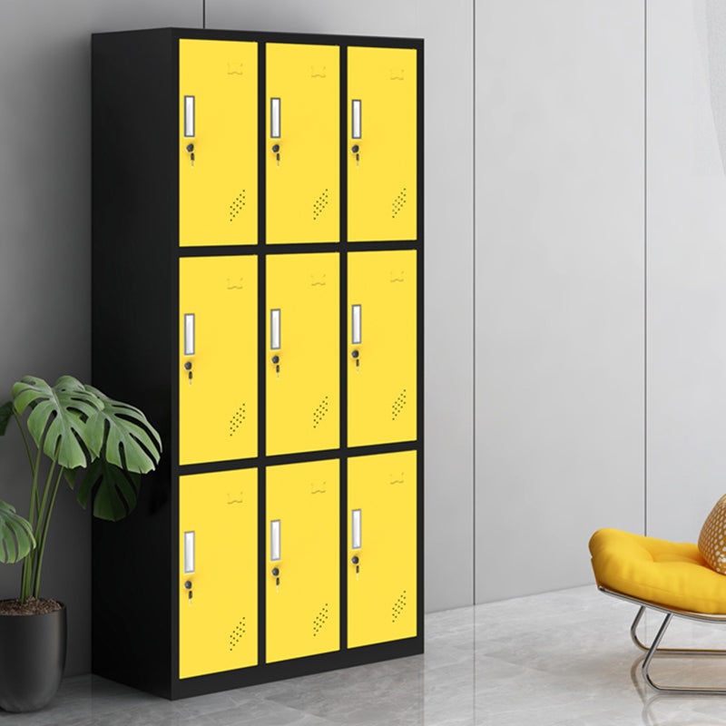 Gabinete de almacenamiento con bisagras de armario de armario de acero contemporáneo para el hogar