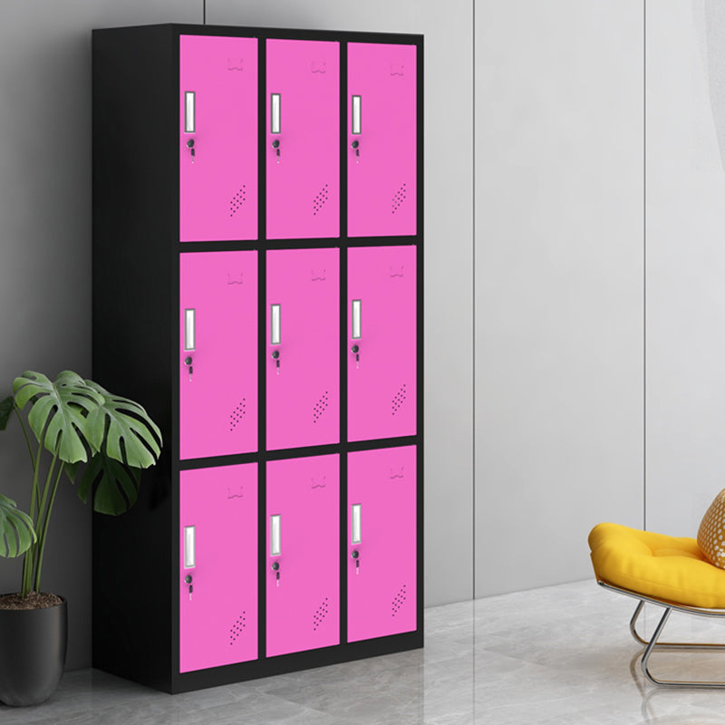 Gabinete de almacenamiento con bisagras de armario de armario de acero contemporáneo para el hogar