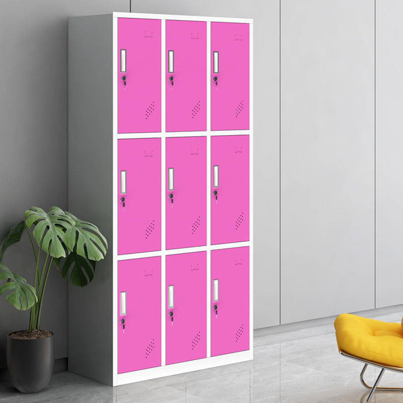 Gabinete de almacenamiento con bisagras de armario de armario de acero contemporáneo para el hogar