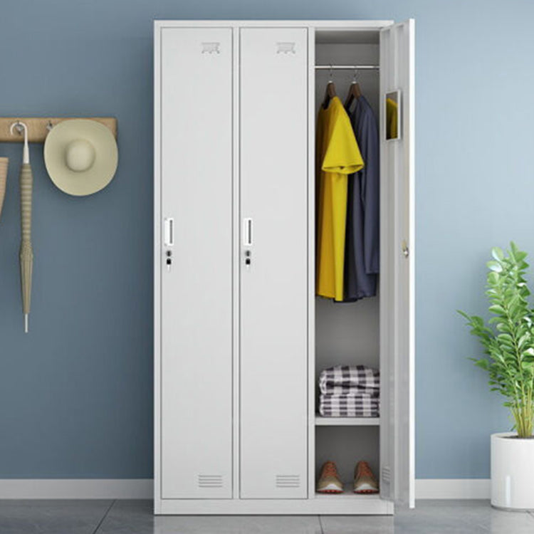 Contemporary Style Wardrobe White Metal Wardrobe Closet for Home Clearhalo 'Armoires & Wardrobes' 'armoires_wardrobes' 'Bedroom Furniture' 'furn' 'furn_armoires_wardrobes' 'Furniture' 5530142