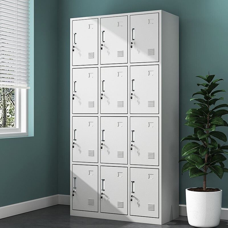 Contemporary Style Wardrobe White Metal Wardrobe Closet for Home Clearhalo 'Armoires & Wardrobes' 'armoires_wardrobes' 'Bedroom Furniture' 'furn' 'furn_armoires_wardrobes' 'Furniture' 5530146