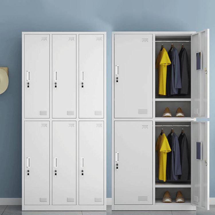 Contemporary Style Wardrobe White Metal Wardrobe Closet for Home Clearhalo 'Armoires & Wardrobes' 'armoires_wardrobes' 'Bedroom Furniture' 'furn' 'furn_armoires_wardrobes' 'Furniture' 5530151