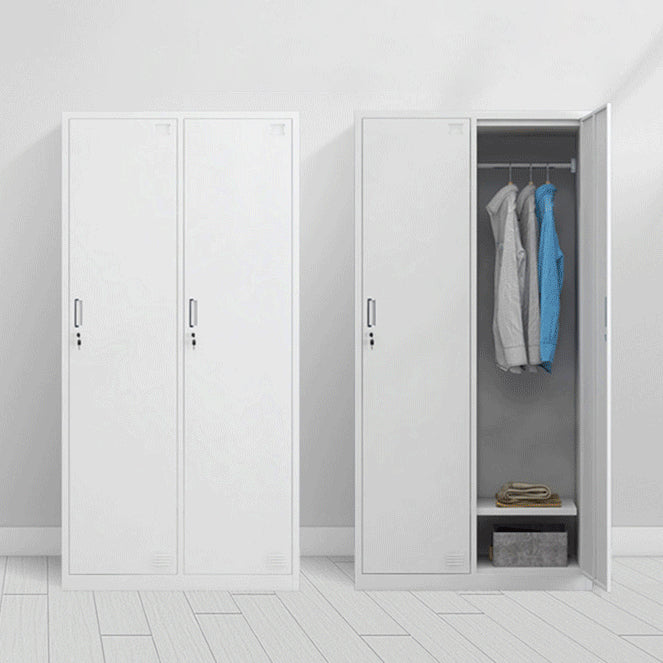 Contemporary Style Wardrobe White Metal Wardrobe Closet for Home Clearhalo 'Armoires & Wardrobes' 'armoires_wardrobes' 'Bedroom Furniture' 'furn' 'furn_armoires_wardrobes' 'Furniture' 5530153