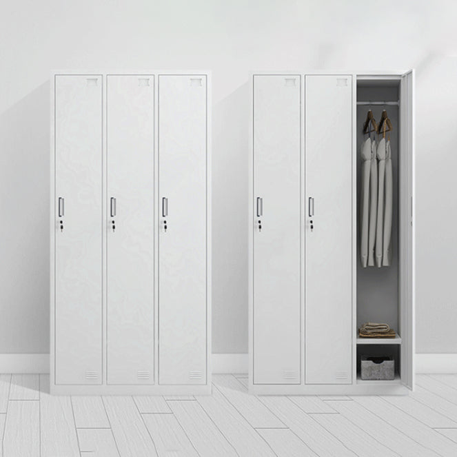 Contemporary Style Wardrobe White Metal Wardrobe Closet for Home Clearhalo 'Armoires & Wardrobes' 'armoires_wardrobes' 'Bedroom Furniture' 'furn' 'furn_armoires_wardrobes' 'Furniture' 5530155
