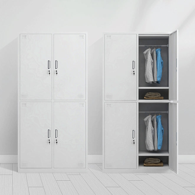 Contemporary Style Wardrobe White Metal Wardrobe Closet for Home Clearhalo 'Armoires & Wardrobes' 'armoires_wardrobes' 'Bedroom Furniture' 'furn' 'furn_armoires_wardrobes' 'Furniture' 5530156