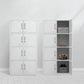 Contemporary Style Wardrobe White Metal Wardrobe Closet for Home Clearhalo 'Armoires & Wardrobes' 'armoires_wardrobes' 'Bedroom Furniture' 'furn' 'furn_armoires_wardrobes' 'Furniture' 5530158