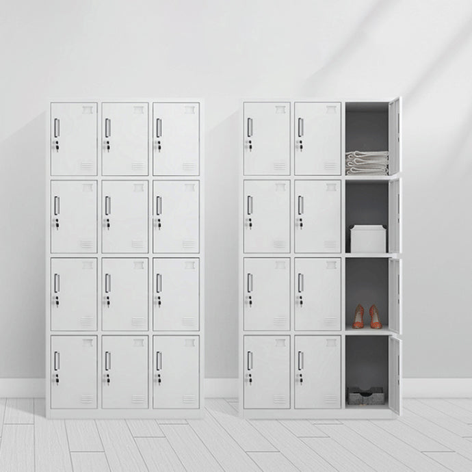 Contemporary Style Wardrobe White Metal Wardrobe Closet for Home Clearhalo 'Armoires & Wardrobes' 'armoires_wardrobes' 'Bedroom Furniture' 'furn' 'furn_armoires_wardrobes' 'Furniture' 5530161