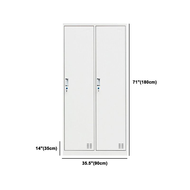 Contemporary Style Wardrobe White Metal Wardrobe Closet for Home Clearhalo 'Armoires & Wardrobes' 'armoires_wardrobes' 'Bedroom Furniture' 'furn' 'furn_armoires_wardrobes' 'Furniture' 5530162