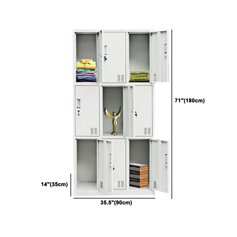 Contemporary Style Wardrobe White Metal Wardrobe Closet for Home Clearhalo 'Armoires & Wardrobes' 'armoires_wardrobes' 'Bedroom Furniture' 'furn' 'furn_armoires_wardrobes' 'Furniture' 5530167
