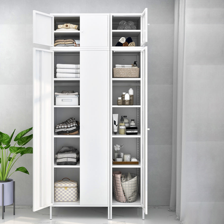 Stalen eigentijdse garderobe -armoire met benen scharnierende opbergkast