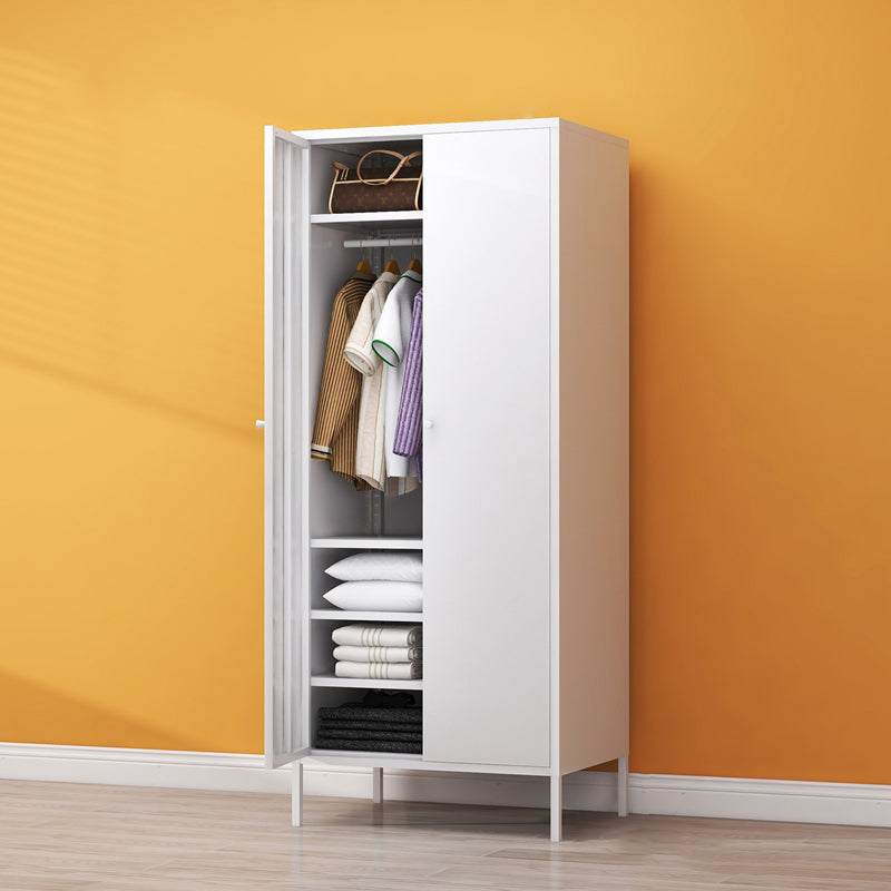 Stalen eigentijdse garderobe -armoire met benen scharnierende opbergkast