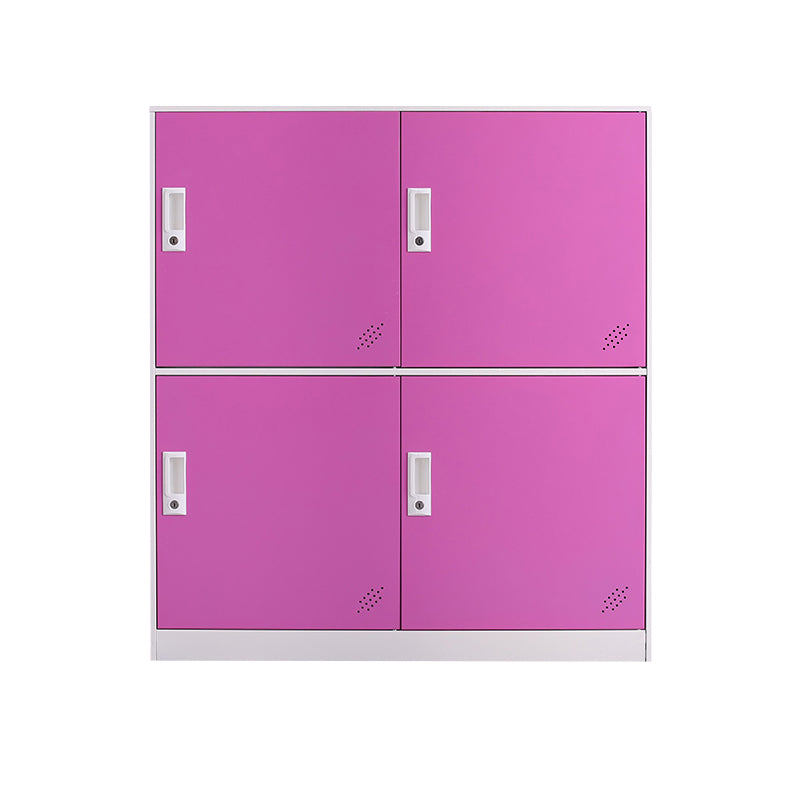Contemporary Wardrobe Metal Wardrobe Closet for Home,35.43" D x 15.75" W x 39.37" H Pink 4 Clearhalo 'Armoires & Wardrobes' 'armoires_wardrobes' 'Bedroom Furniture' 'furn' 'furn_armoires_wardrobes' 'Furniture' 5530201