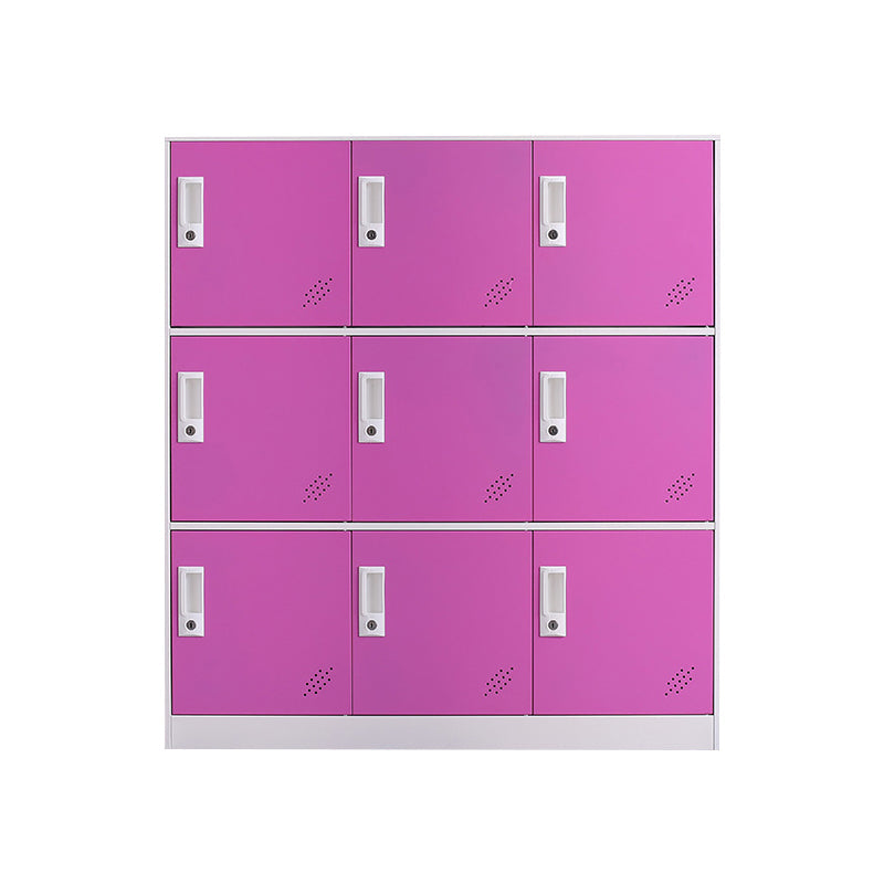 Contemporary Wardrobe Metal Wardrobe Closet for Home,35.43" D x 15.75" W x 39.37" H Pink 9 Clearhalo 'Armoires & Wardrobes' 'armoires_wardrobes' 'Bedroom Furniture' 'furn' 'furn_armoires_wardrobes' 'Furniture' 5530204