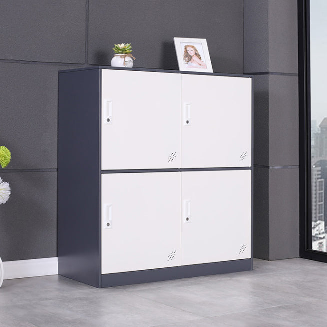 Contemporary Wardrobe Metal Wardrobe Closet for Home,35.43" D x 15.75" W x 39.37" H Clearhalo 'Armoires & Wardrobes' 'armoires_wardrobes' 'Bedroom Furniture' 'furn' 'furn_armoires_wardrobes' 'Furniture' 5530205