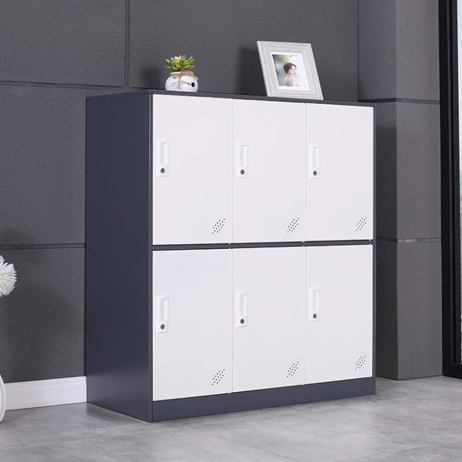 Contemporary Wardrobe Metal Wardrobe Closet for Home,35.43" D x 15.75" W x 39.37" H Clearhalo 'Armoires & Wardrobes' 'armoires_wardrobes' 'Bedroom Furniture' 'furn' 'furn_armoires_wardrobes' 'Furniture' 5530206