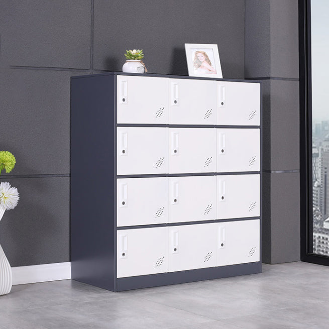 Contemporary Wardrobe Metal Wardrobe Closet for Home,35.43" D x 15.75" W x 39.37" H Clearhalo 'Armoires & Wardrobes' 'armoires_wardrobes' 'Bedroom Furniture' 'furn' 'furn_armoires_wardrobes' 'Furniture' 5530219