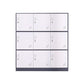 Contemporary Wardrobe Metal Wardrobe Closet for Home,35.43" D x 15.75" W x 39.37" H White-Gray 9 Clearhalo 'Armoires & Wardrobes' 'armoires_wardrobes' 'Bedroom Furniture' 'furn' 'furn_armoires_wardrobes' 'Furniture' 5530226
