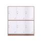 Contemporary Wardrobe Metal Wardrobe Closet for Home,35.43" D x 15.75" W x 39.37" H White-Brown 6 Clearhalo 'Armoires & Wardrobes' 'armoires_wardrobes' 'Bedroom Furniture' 'furn' 'furn_armoires_wardrobes' 'Furniture' 5530229