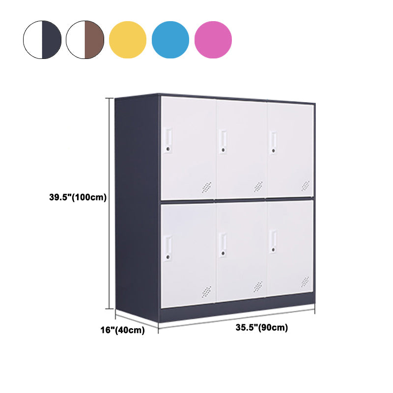 Contemporary Wardrobe Metal Wardrobe Closet for Home,35.43" D x 15.75" W x 39.37" H Clearhalo 'Armoires & Wardrobes' 'armoires_wardrobes' 'Bedroom Furniture' 'furn' 'furn_armoires_wardrobes' 'Furniture' 5530233