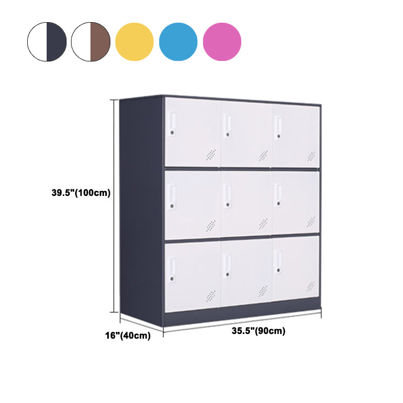 Contemporary Wardrobe Metal Wardrobe Closet for Home,35.43" D x 15.75" W x 39.37" H Clearhalo 'Armoires & Wardrobes' 'armoires_wardrobes' 'Bedroom Furniture' 'furn' 'furn_armoires_wardrobes' 'Furniture' 5530234