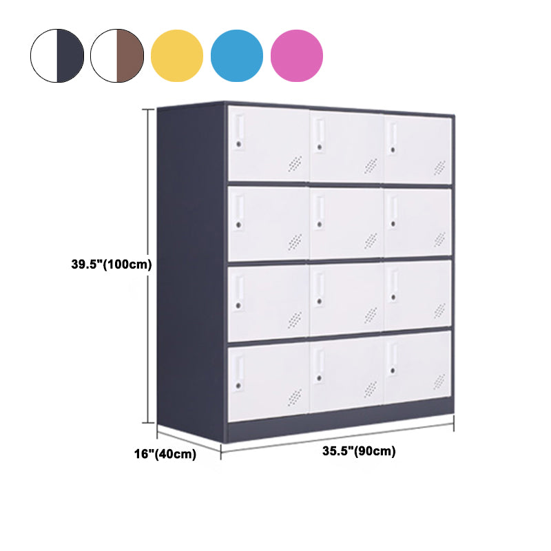 Contemporary Wardrobe Metal Wardrobe Closet for Home,35.43" D x 15.75" W x 39.37" H Clearhalo 'Armoires & Wardrobes' 'armoires_wardrobes' 'Bedroom Furniture' 'furn' 'furn_armoires_wardrobes' 'Furniture' 5530235