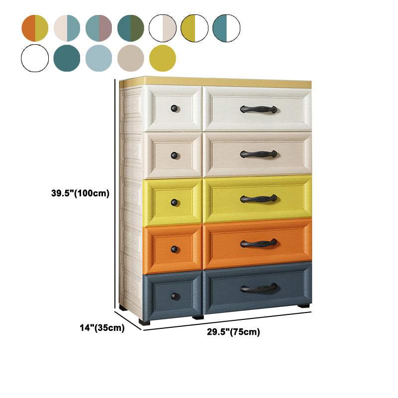 Plastic Storage Cabinet With Drawer Modern Wardrobe Armoire for Home