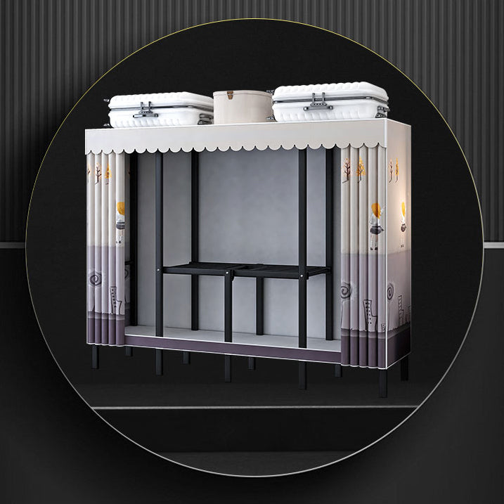 Gabinete de armario de acero de armario de estilo plegable de estilo contemporáneo para el hogar para el hogar