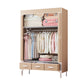 Contemporary Style Wardrobe Armoire Steel Frame Wardrobe Cabinet with Drawers