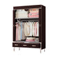 Contemporary Style Wardrobe Armoire Steel Frame Wardrobe Cabinet with Drawers