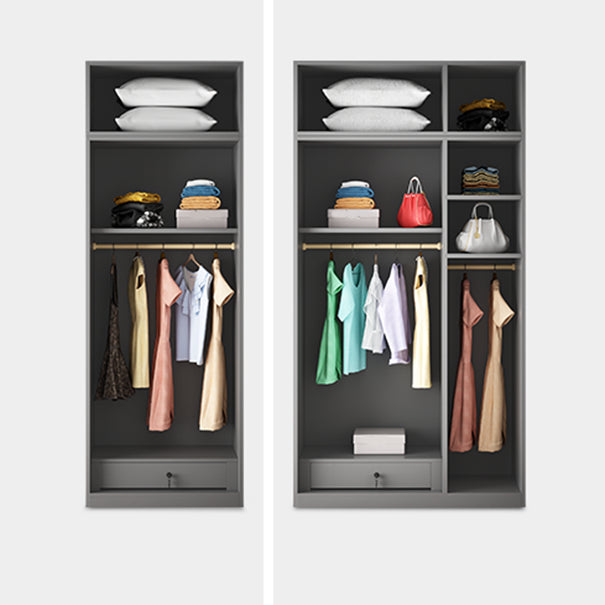 モダンなワードローブアーモアは、引き出し付きの木製ワードローブキャビネットをエンジニアリングしました