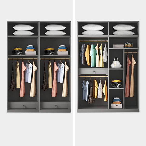 モダンなワードローブアーモアは、引き出し付きの木製ワードローブキャビネットをエンジニアリングしました