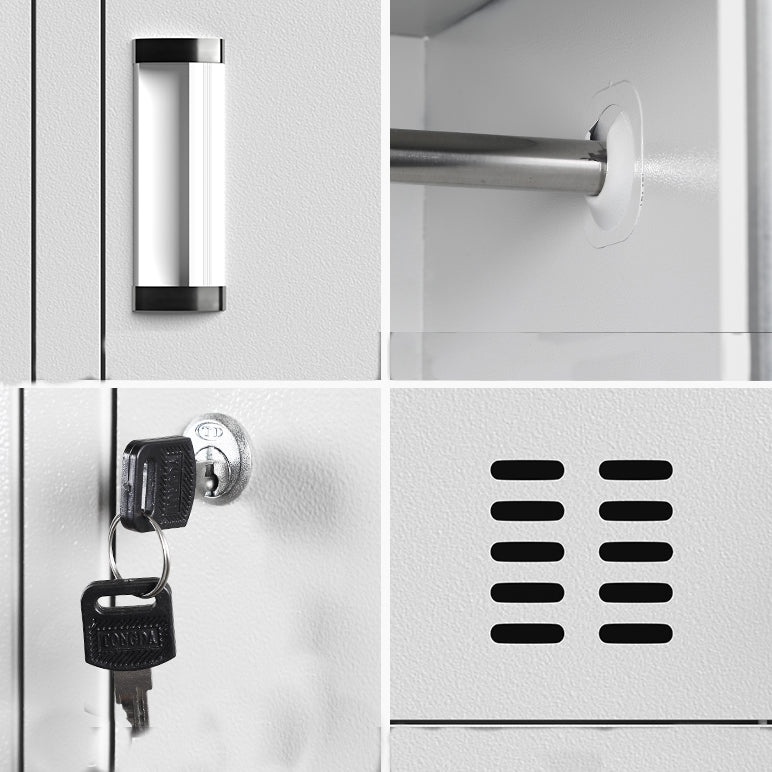 Witte stalen garderobe kast eigentijds scharnierende garderobe kast