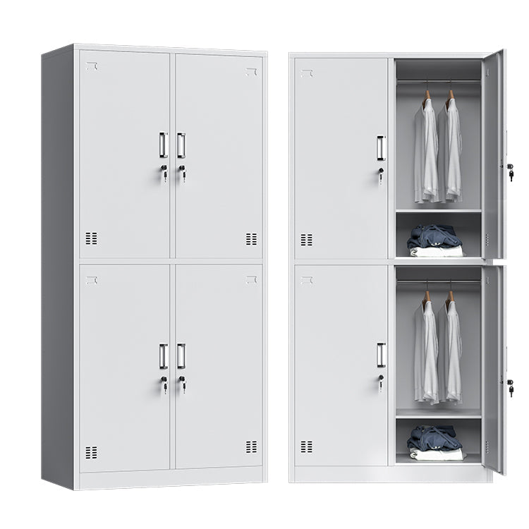 Witte stalen garderobe kast eigentijds scharnierende garderobe kast