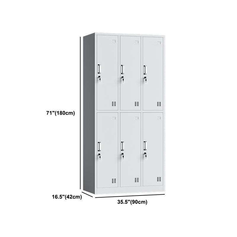 Witte stalen garderobe kast eigentijds scharnierende garderobe kast