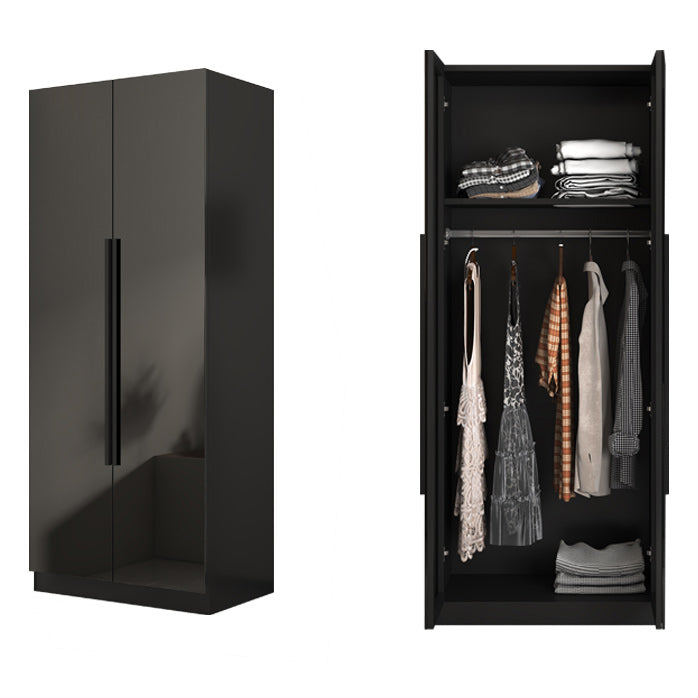 Gabinete de almacenamiento negro de vidrio para el hogar gabinete interior contemporáneo con puerta con bisagras