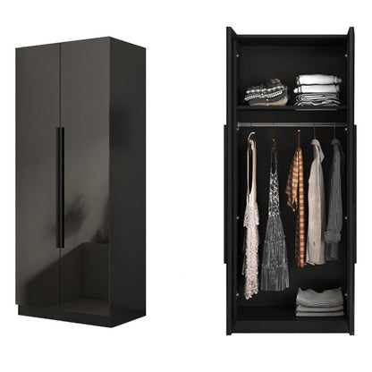 Gabinete de almacenamiento negro de vidrio para el hogar gabinete interior contemporáneo con puerta con bisagras